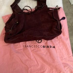 Maroon Suede Francesco Biasia Purse